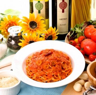 【大人気パスタNo.1】トマトとニンニクのスパゲティ