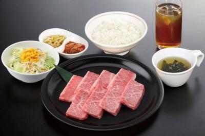 奥羽牛定食(お肉100g)