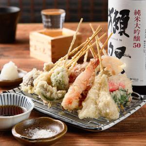 【サクふわ】本日の串盛り天ぷら(6本)外はサクッと、中はふわっとした食感が堪らない♪