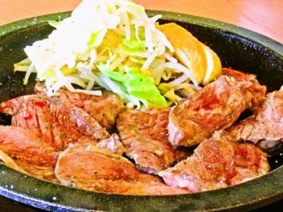 鉄板牛ハラミステーキ(200g)定食