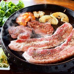 【人気NO1】【サムギョプサル】※1人前肉2枚韓国鉄板で焼いた肉を野菜で巻いて♪