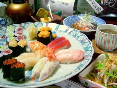 各種宴会に、特選お寿司付和食コース6,000円～