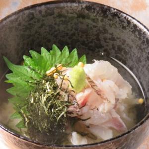五島鮮魚出汁の“鯛茶漬け”