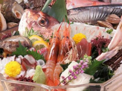 本日の新鮮な鮮魚のお刺身盛り合わせ5種1280円