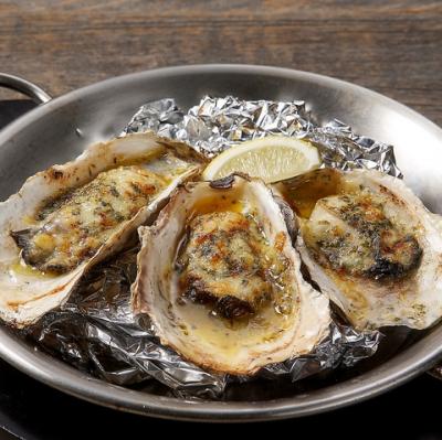 オイスターのハーブガーリックグリル 3ピース Grilled Oysters With Herb ＆ Garlic 3 Pieces