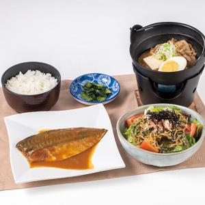 【煮魚・焼き魚定食】さば味噌煮、肉豆腐、ミニじゃこサラダ定食