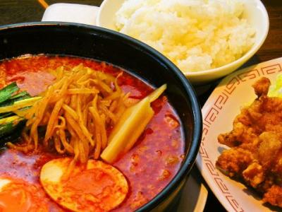 旨辛麺+カラアゲ定食