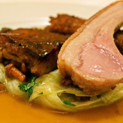 イタリア産 仔豚 3種の調理 クロメスキーキャラメリゼ クロッカント