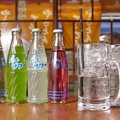 「キンミヤ」を使用した瓶サワーや、季節で代わる日本酒などご提供！