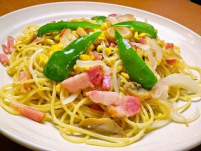 ベーコン＆野菜のスパゲッティ