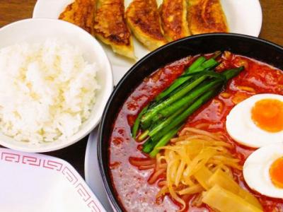 ギョーザ定食(旨辛麺+ギョーザ+ライス)