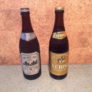 瓶ビール〉アサヒスーパードライ・エビスビール