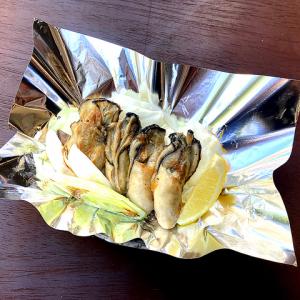 大粒牡蠣と長ねぎのバター焼