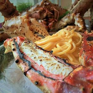 タラバ蟹のスパゲッティ・カルボナーラ