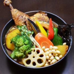 知床鶏と野菜(パリパリor柔らか)