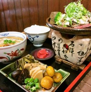 飛騨牛陶板みそ定食 Hida beef toubanyaki teishoku