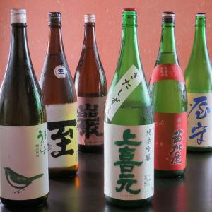 お料理に合う旬の日本酒を常時6種類ご用意◎