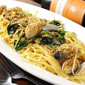 広島産牡蠣とアサリと旬の野菜 カリカリパン粉かけ