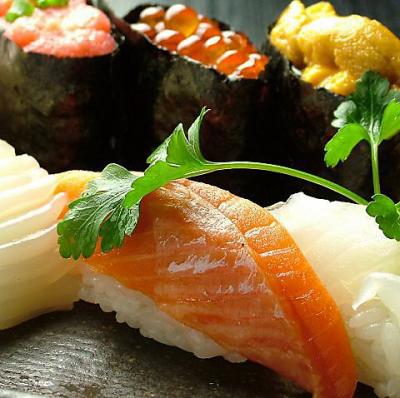 【生寿司食べ放題！】各種食べ放題に+1000円(税別)で生寿司食べ放題。